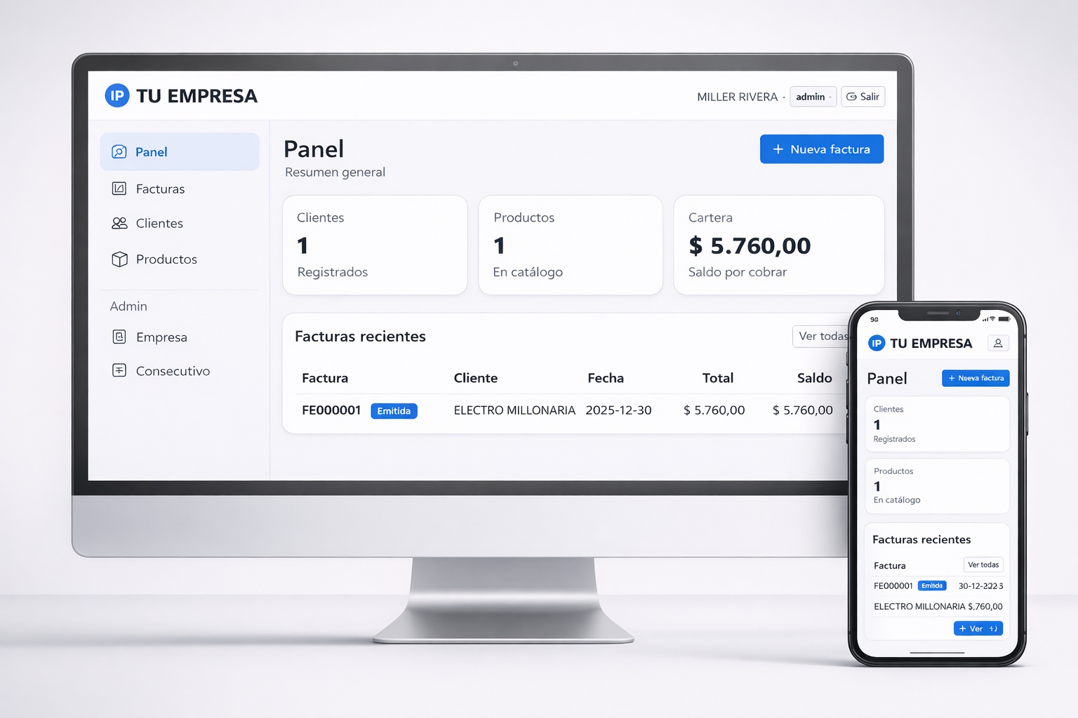 Captura facturación electrónica 