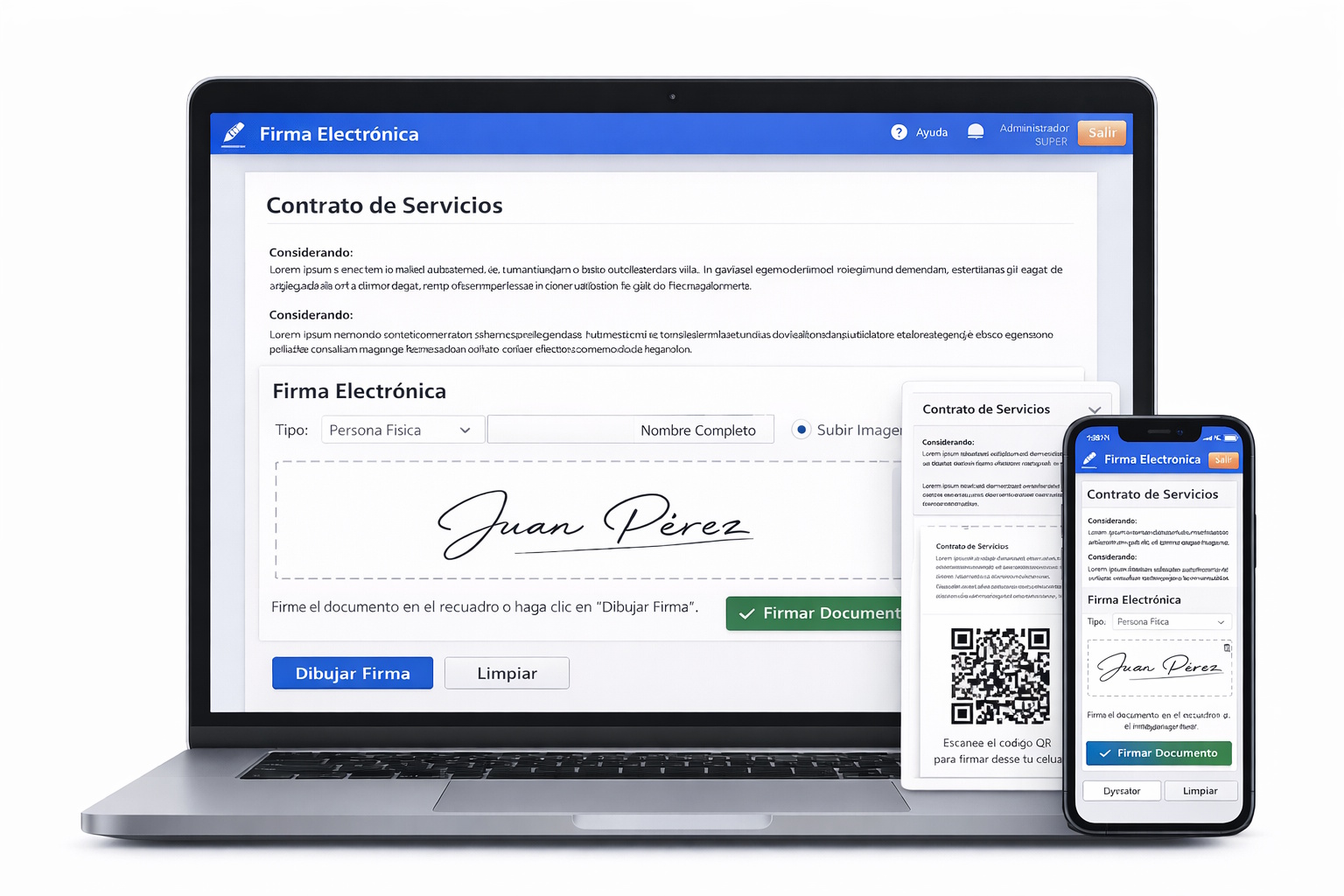 Captura firma electrónica 